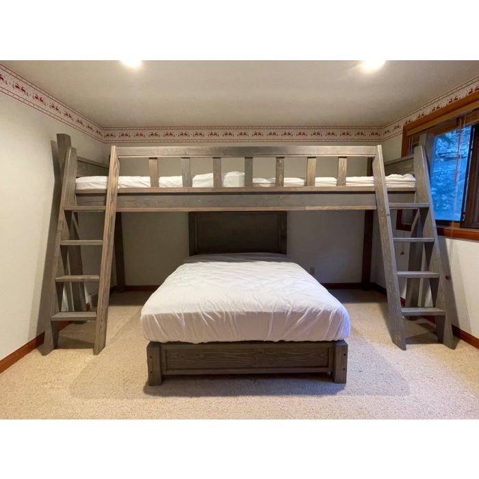 Canyon triple bunk bed handcrafted in solid wood