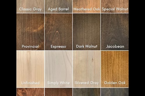Park City Custom Bunk Beds wood stain color options
